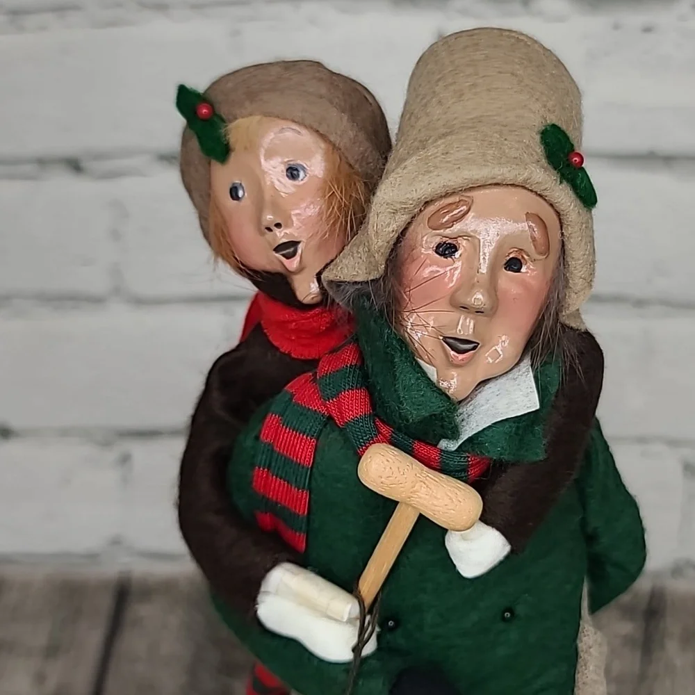 Byers' Choice Caroler '91 & '93 Bob Cratchit/Tiny Tim From 